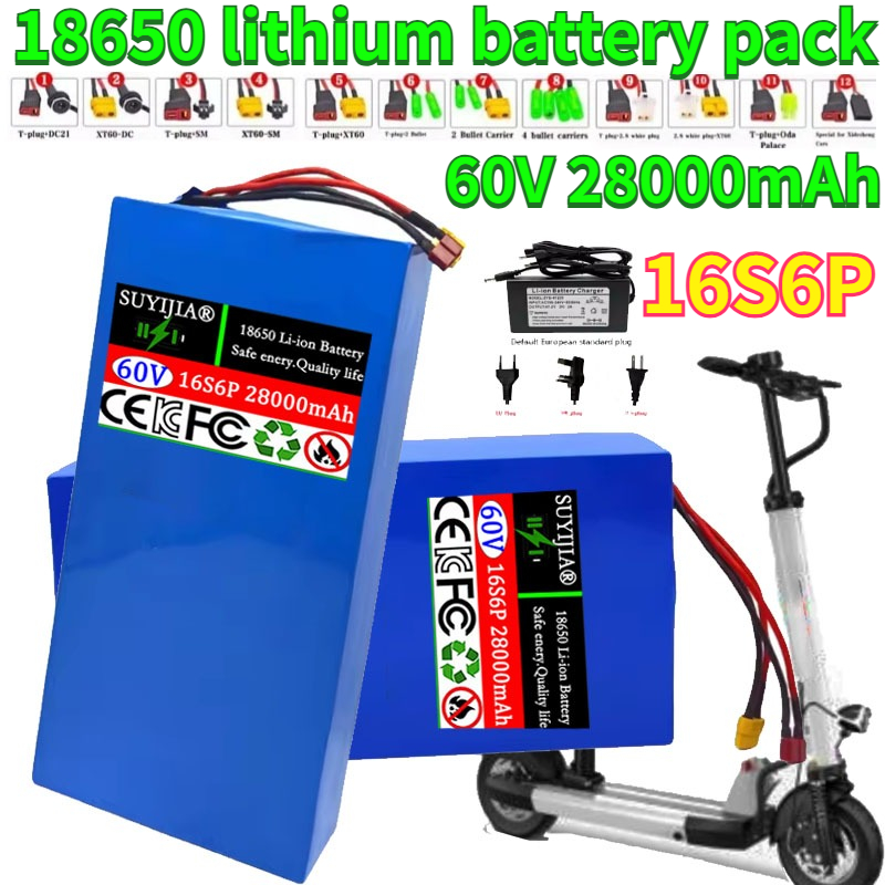 60V 30Ah Electric Scooter Battery - Nuovo 16S6P 60V 28Ah 18650 Batteria
